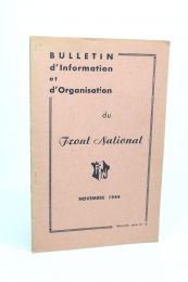 COLLECTIF : Bulletin d'information et d'organisation du Front National - First edition - Edition-Originale.com