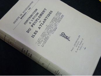 COLLECTIF : Contribution à l'étude du peuplement des îles atlantides - First edition - Edition-Originale.com