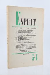 COLLECTIF : Esprit N°3-4 de la 17ème année - Edition Originale - Edition-Originale.com