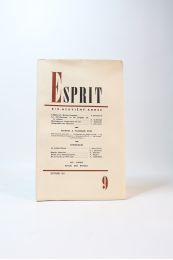 COLLECTIF : Esprit. N°9 de la 19ème année - Erste Ausgabe - Edition-Originale.com