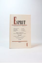 COLLECTIF : Esprit. Nouvelle série N°1 de la 26ème année - Edition Originale - Edition-Originale.com