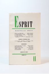 COLLECTIF : Esprit. Nouvelle série N°11 de la 35ème année - Erste Ausgabe - Edition-Originale.com