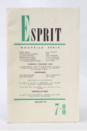 COLLECTIF : Esprit. Nouvelle série N°275 de la 27ème année - Edition Originale - Edition-Originale.com