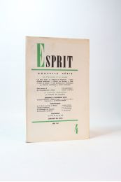 COLLECTIF : Esprit. Nouvelle série N°4 de la 35ème année - Edition Originale - Edition-Originale.com