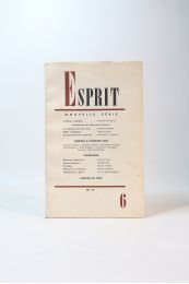 COLLECTIF : Esprit. Nouvelle série : N°6 de la 27ème année - Edition Originale - Edition-Originale.com