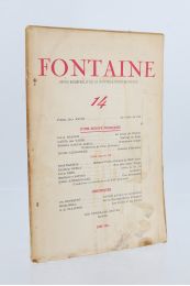 COLLECTIF : Fontaine, revue Mensuelle de la poésie et des lettres française N°14 de la 3ème année - First edition - Edition-Originale.com