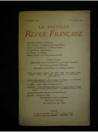 COLLECTIF : La Nouvelle revue française. 14e année - n°166, 1er juillet 1927 - Erste Ausgabe - Edition-Originale.com