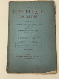 COLLECTIF : La République des Lettres. Deuxième Série. Volume II. Neuvième Livraison. 26 novembre 1876 - Prima edizione - Edition-Originale.com