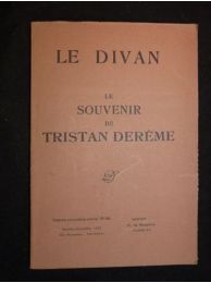 COLLECTIF : Le Divan N°244 de la 34ème année : Le souvenir de Tristan Derème - Prima edizione - Edition-Originale.com