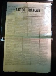 COLLECTIF : L'Echo français - journal politique quotidien. Deuxième année, jeudi 13 avril 1871.  - First edition - Edition-Originale.com