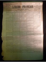 COLLECTIF : L'Echo français - journal politique quotidien. Deuxième année, lundi 29 mai 1871.  - Erste Ausgabe - Edition-Originale.com