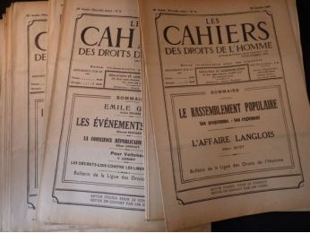 COLLECTIF : Les Cahiers des Droits de l'Homme. 36e année - du n°2 du 20 janvier 1936 au n°34 du 25 décembre 1936 - Edition Originale - Edition-Originale.com