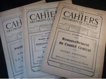 COLLECTIF : Les Cahiers des Droits de l'Homme. 39e année - n°9, 12, 13, 14 et 15 - Erste Ausgabe - Edition-Originale.com