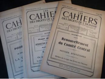 COLLECTIF : Les Cahiers des Droits de l'Homme. 39e année - n°9, 12, 13, 14 et 15 - First edition - Edition-Originale.com