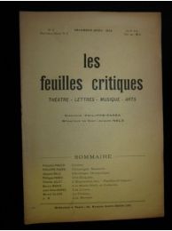 COLLECTIF : Les Feuilles critiques N°8 de la première année. Nouvelle série N°3 - First edition - Edition-Originale.com