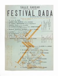 DADA : [Affiche Dada] Tract Dada - Festival Dada à la Salle Gaveau, mercredi 26 mai 1920 - First edition - Edition-Originale.com
