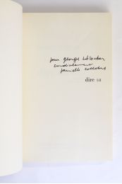 COLLOBERT : Dire I-II - Libro autografato, Prima edizione - Edition-Originale.com