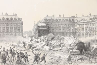 Colonne de la Place Vendôme - Paris et ses ruines, Lithographie originale - Prima edizione - Edition-Originale.com