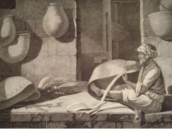 DESCRIPTION DE L'EGYPTE.  Arts et métiers. Le Faiseur de nattes, Le Faiseur de couffes. (ETAT MODERNE, volume II, planche XX) - Prima edizione - Edition-Originale.com