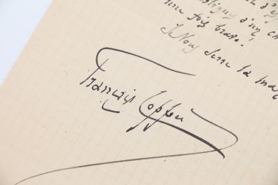 COPPEE : Lettre autographe signée à Henri Lavedan à propos de son dernier ouvrage 