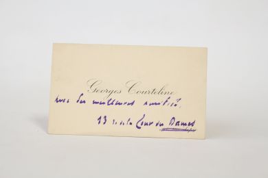 COURTELINE : Carte de visite autographe de Georges Courteline - Signiert, Erste Ausgabe - Edition-Originale.com
