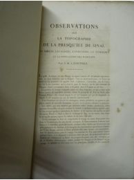 COUTELLE : Description de l'Egypte. Observations sur la topographie de la presqu'île de Sinaï, les moeurs, les usages, l'industrie, le commerce et la population des habitans - Prima edizione - Edition-Originale.com