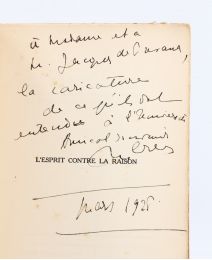 CREVEL : L'esprit contre la raison - Autographe, Edition Originale - Edition-Originale.com