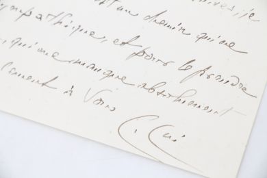 CUI : Lettre autographe datée et signée : 