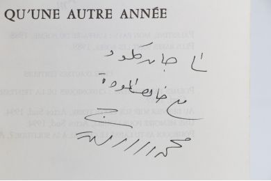 DARWICH : Rien qu'une autre année - Anthologie poétique 1966-1982 - Autographe, Edition Originale - Edition-Originale.com
