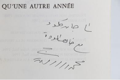 DARWICH : Rien qu'une autre année - Anthologie poétique 1966-1982 - Signiert, Erste Ausgabe - Edition-Originale.com