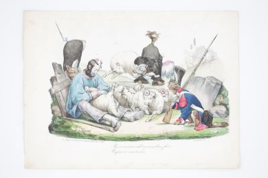 DAUMIER : Lithographie originale en couleurs - 