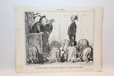 DAUMIER : Lithographie originale en noir et blanc - En Chine - 