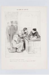 DAUMIER : Lithographie originale en noir et blanc - Les Gens de Justice - 