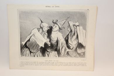 DAUMIER : Lithographie originale en noir et blanc - Voyage en Chine - 