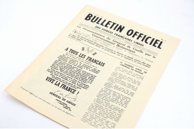 DE GAULLE : Bulletin officiel des Forces françaises libres N°1 - Prima edizione - Edition-Originale.com