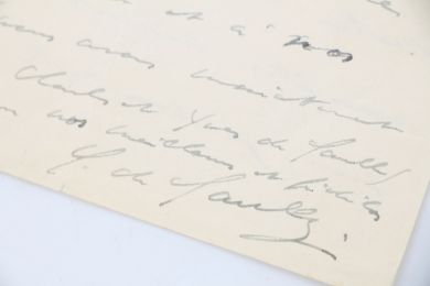 DE GAULLE : Lettre autographe datée et signée adressée à sa cuisinière Augustine Bastide encensant son attachement à la Patrie : 