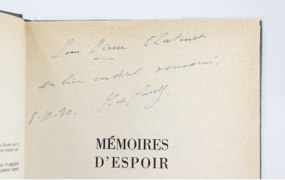 DE GAULLE : Mémoires d'espoir - Autographe, Edition Originale - Edition-Originale.com