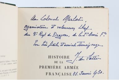 DE LATTRE DE TASSIGNY : Histoire de la Première armée française - Rhin et Danube - Autographe, Edition Originale - Edition-Originale.com