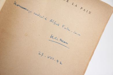DE MAN : Réflexions sur la Paix - Signiert, Erste Ausgabe - Edition-Originale.com