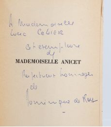 DE ROUX : Mademoiselle Anicet - Autographe, Edition Originale - Edition-Originale.com