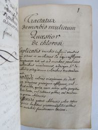 DEIDIER : Quaestiones medicae eaque therapeuticae de morbis internis ventris, capitis, pectoris, de morbis mulierum - Libro autografato - Edition-Originale.com