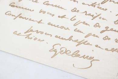 DELACROIX : Lettre autographe signée au baron Félix Feuillet de Conches : 