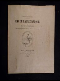 DEMOLDER : Etude patronymique - Prima edizione - Edition-Originale.com