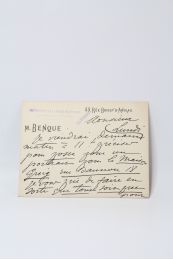 DEMONT-BRETON : Carte lettre autographe signée  - Autographe, Edition Originale - Edition-Originale.com