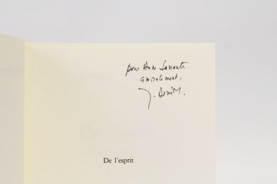 DERRIDA : De l'esprit. Heidegger et la question - Autographe, Edition Originale - Edition-Originale.com