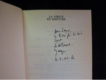 DERRIDA : La vérité en peinture - Signed book, First edition - Edition-Originale.com