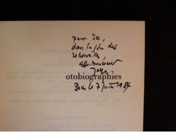 DERRIDA : Otobiographies, l'enseignement de Nietzsche et la politique du nom propre - Autographe, Edition Originale - Edition-Originale.com