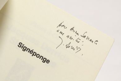 DERRIDA : Signéponge - Signiert, Erste Ausgabe - Edition-Originale.com
