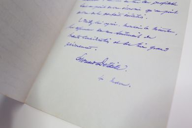 DETAILLE : Lettre autographe signée au ministre de la Guerre à propos du casque créé pour l'Infanterie française  - Signiert, Erste Ausgabe - Edition-Originale.com