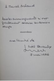 DEVAULX : Frontières - Signed book, First edition - Edition-Originale.com